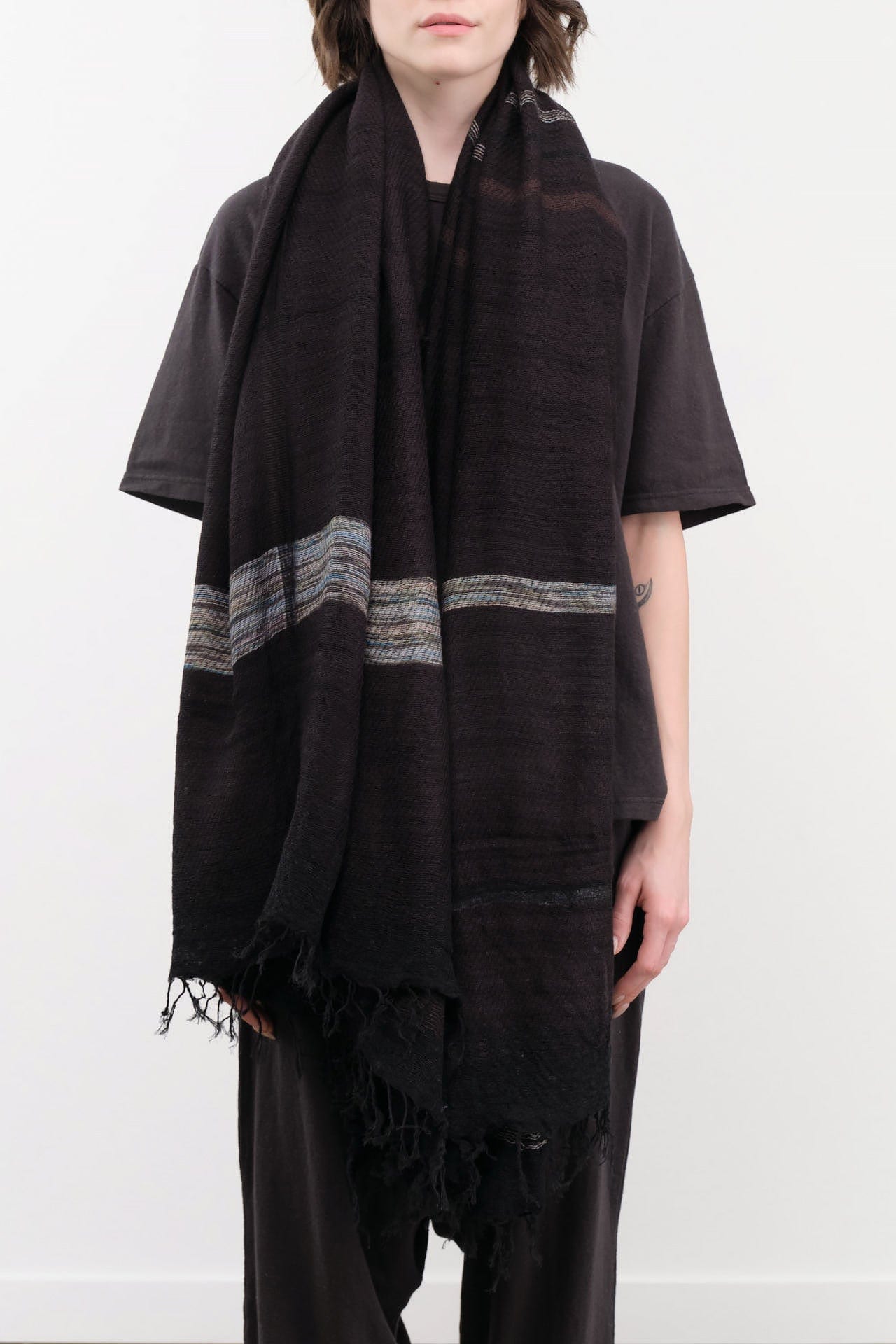 Tamaki Niime Accessories Scarves Big Roots Shawl in Orbit Orbit / One Size