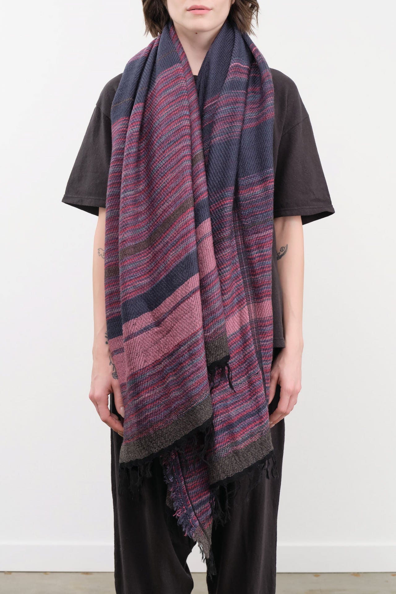 Tamaki Niime Accessories Scarves Big Roots Shawl in Sakura Sakura / One Size