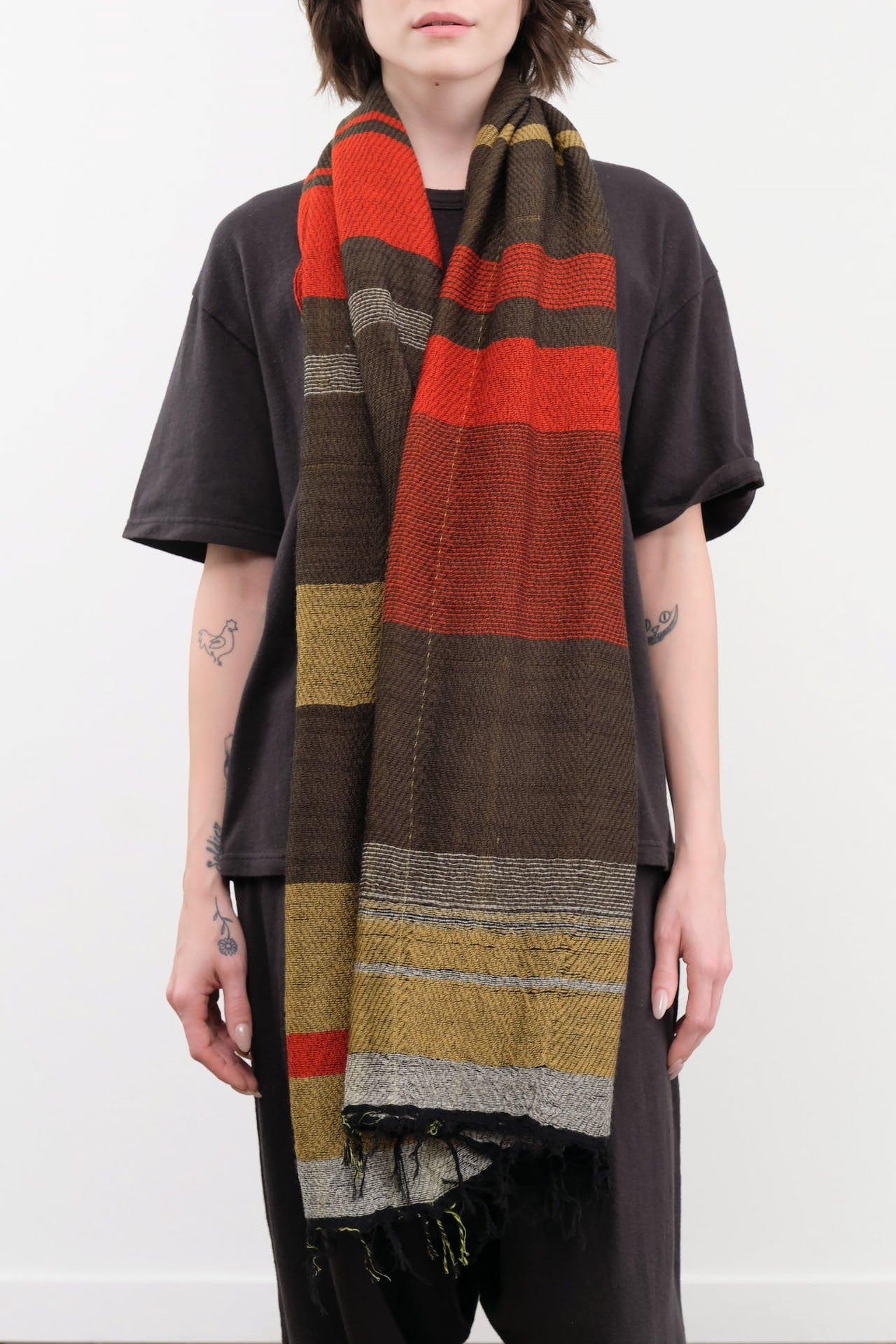 Tamaki Niime Accessories Scarves Small Roots Shawl in Field Field / One Size