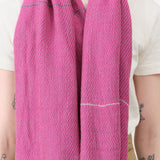 Tamaki Niime Small Roots Shawl in Grapefruit Pink