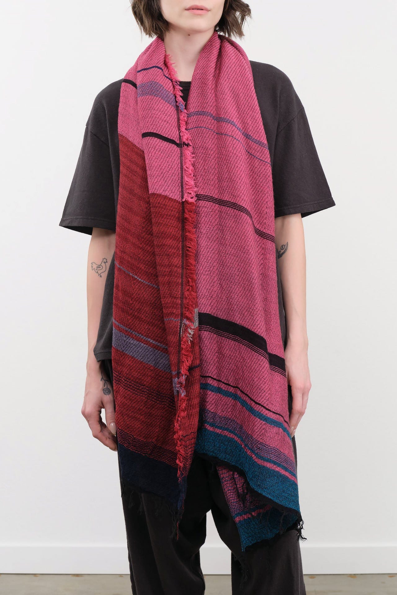 Tamaki Niime Accessories Scarves Small Roots Shawl in Rise Rise / One Size