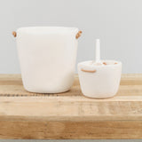 Tina Frey Cuadrado Champagne Bucket in White Resin