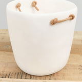 White Resin Cuadrado Champagne Bucket  by Tina Frey Designs