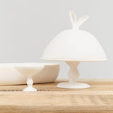 Tina Frey Designs Lapin Large Domed Cake Stand in White Resin