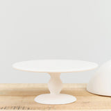 White Resin Lapin Large Domed Cake Stand by Tina Frey Designs