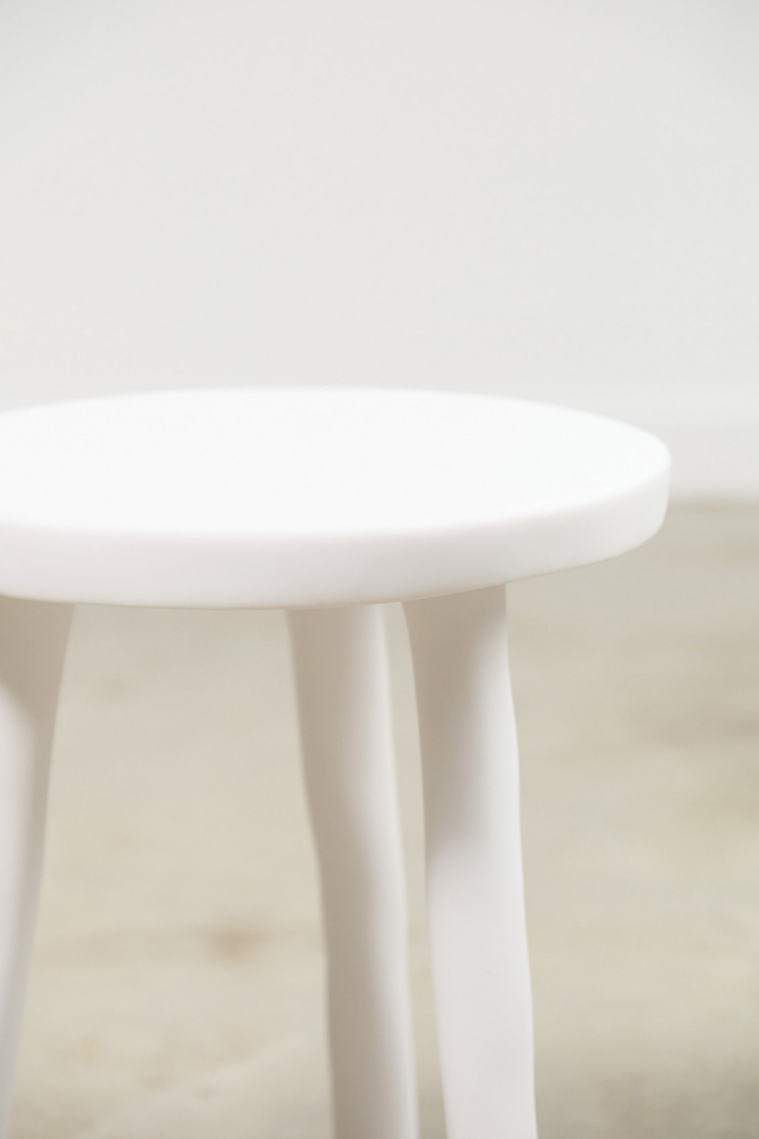 White Resin Occasional Side Table by Tina Frey Designs