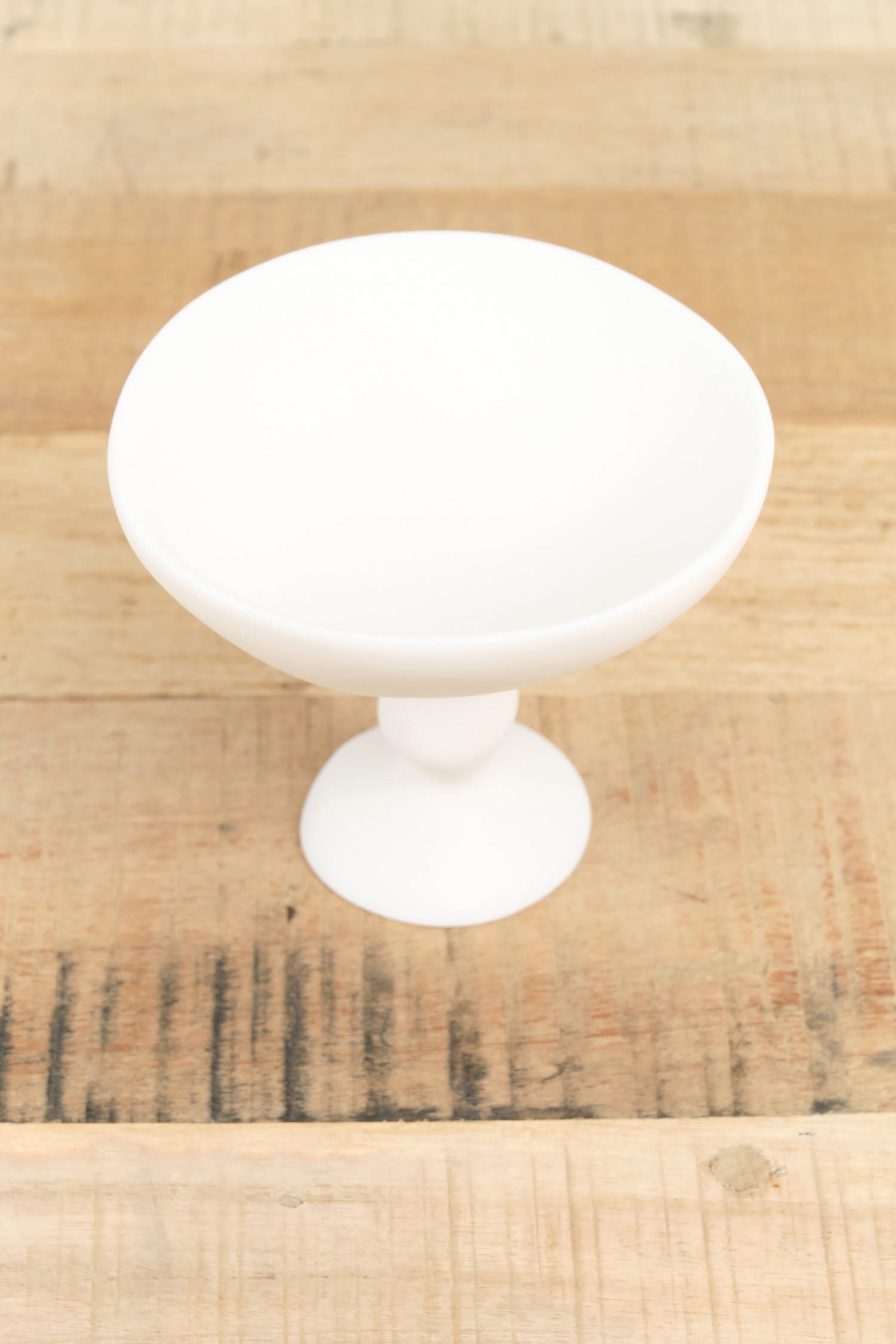 White Resin Petite Pedestal Bowl by Tina Frey Designs