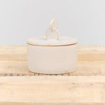 Geo Jar by Tomoro Pottery in White Ceramic