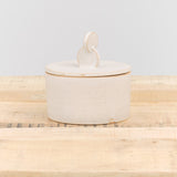 Geo Jar by Tomoro Pottery in White Ceramic