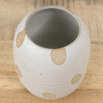 Hand Thrown Ceramic White Glaze Medium Flower Petal Vase Design by Tomoro Pottery