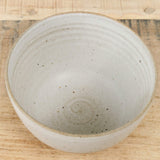 Tomoro Pottery Wheel Thrown White Ceramic Medium Terra Bowl