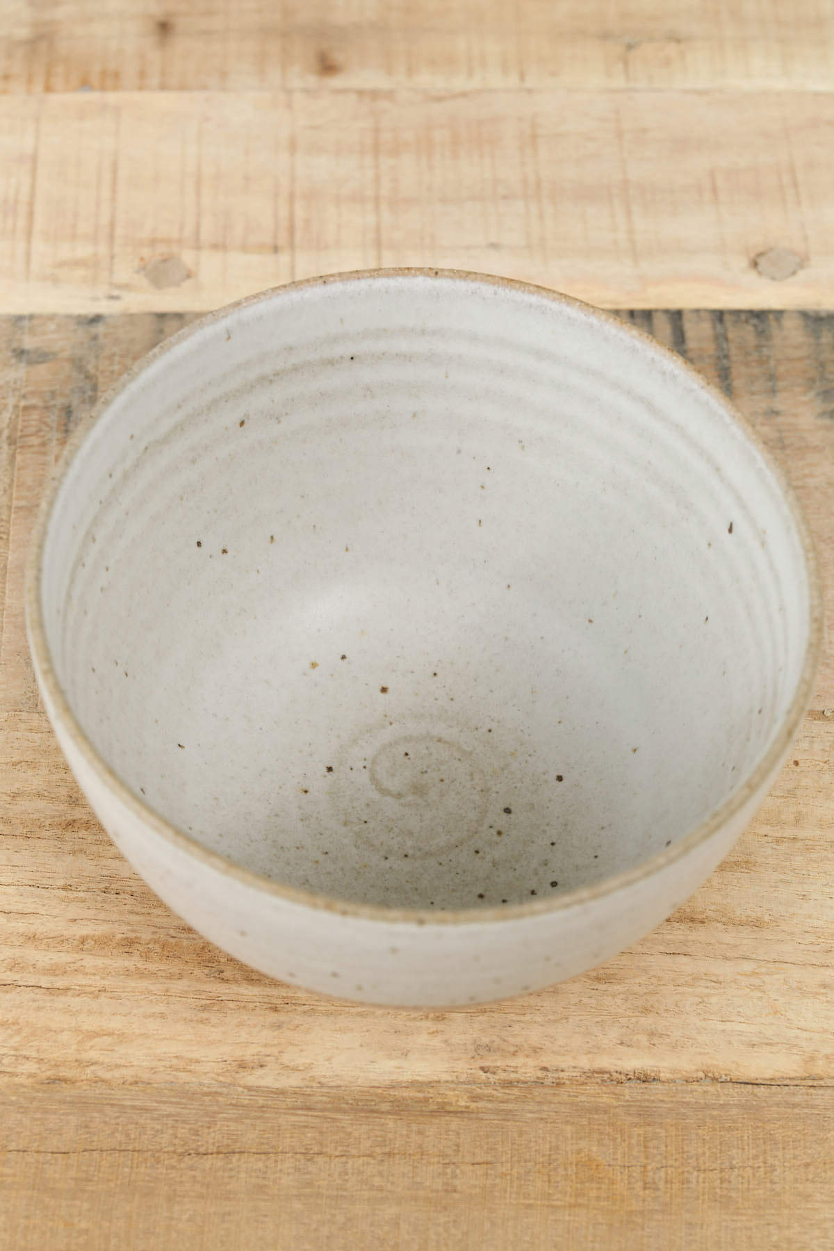 Tomoro Pottery Wheel Thrown White Ceramic Medium Terra Bowl