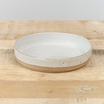 White Glaze Ceramic Medium Terra Deep Plate by Tomoro Pottery