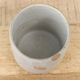 White Glaze Wheel Thrown Ceramic Small Flower Petal Cup by Tomoro Ceramic 