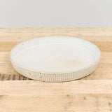 Rain Serving Plate by Tomoro Pottery in White Ceramic