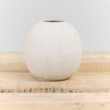 White Ceramic Small Ball Vase by Tomoro Pottery