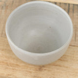 Tomoro Pottery Wheel Thrown Ceramic with White Glaze Small Terra Bowl