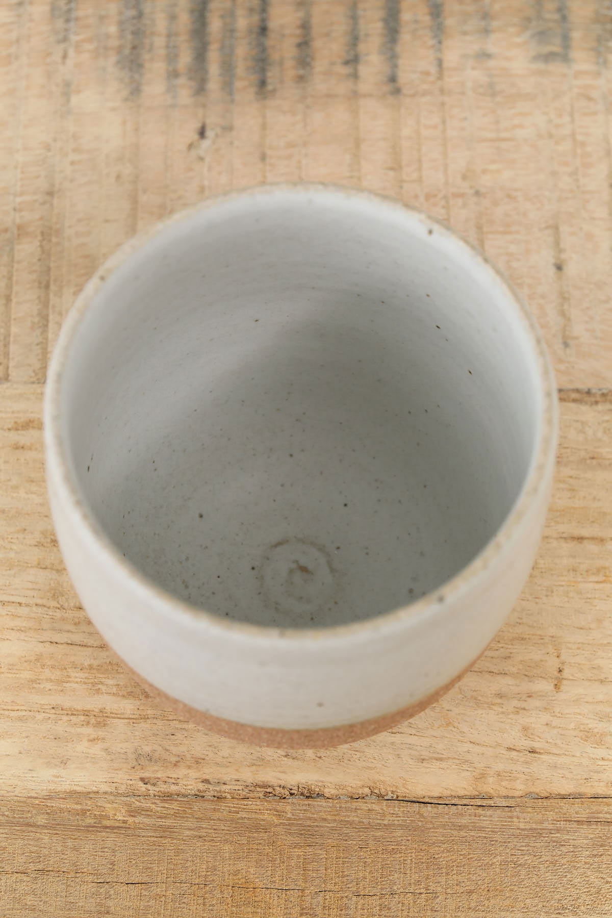 White Glaze Ceramic Small Terra Cup from Tomoro Pottery