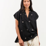 Two NY Apparel Womens Blouses Icon Signature Shirt Black Icon / One Size