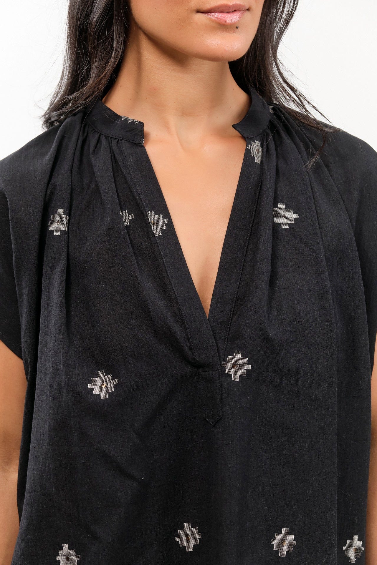Two NY Apparel Womens Blouses Icon Signature Shirt Black Icon / One Size