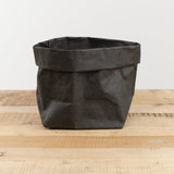 Uashmama Home Baskets Large Paper Bag Black / 8" L X 6" W X 13" H