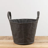 Uashmama Home Baskets Medium Paniere Bucket Dark Grey