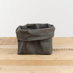 Uashmama Home Baskets Medium Paper Bag Dark Grey / 7" L X 5" W X 13" H