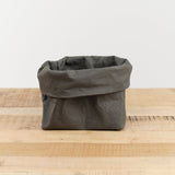 Uashmama Home Baskets Medium Paper Bag Dark Grey / 7" L X 5" W X 13" H