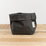 Uashmama Home Baskets Medium Paper Bag Black / 7" L X 5" W X 13" H