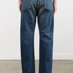 Chimala Apparel Womens Denim Used Ankle Cut 13.5 oz Selvedge Denim in Dark Vintage