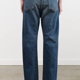Chimala Apparel Womens Denim Used Ankle Cut 13.5 oz Selvedge Denim in Dark Vintage