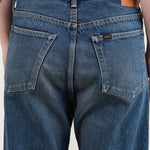 Chimala Apparel Womens Denim Used Ankle Cut 13.5 oz Selvedge Denim in Dark Vintage