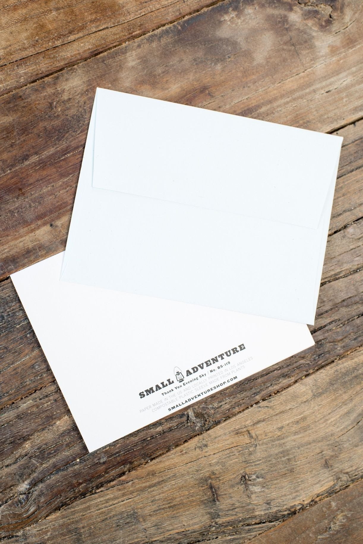 Small Adventure Craft Stationery Thank You Evening Sky Card