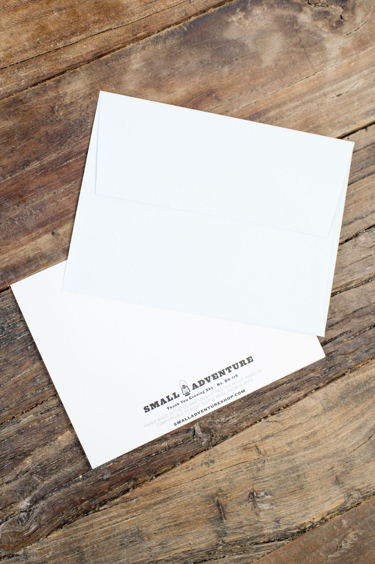 Small Adventure Craft Stationery Thank You Evening Sky Card