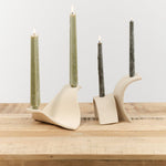 Virginia Sin Home Candle Holders Drape Candelabra Bone / 8.5" L X 9" W X 5" H