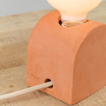 Small Mima Table Lamp in Terracotta Orange by Virginia SIN