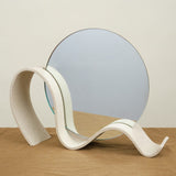 Virginia Sin Home Mirrors Wavee Table Mirror Stoneware / 16.5” W X 4” D X 13.5” H