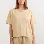 Wol Hide Apparel Womens Tees Box Tee in Barley