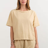 Wol Hide Apparel Womens Tees Box Tee in Barley