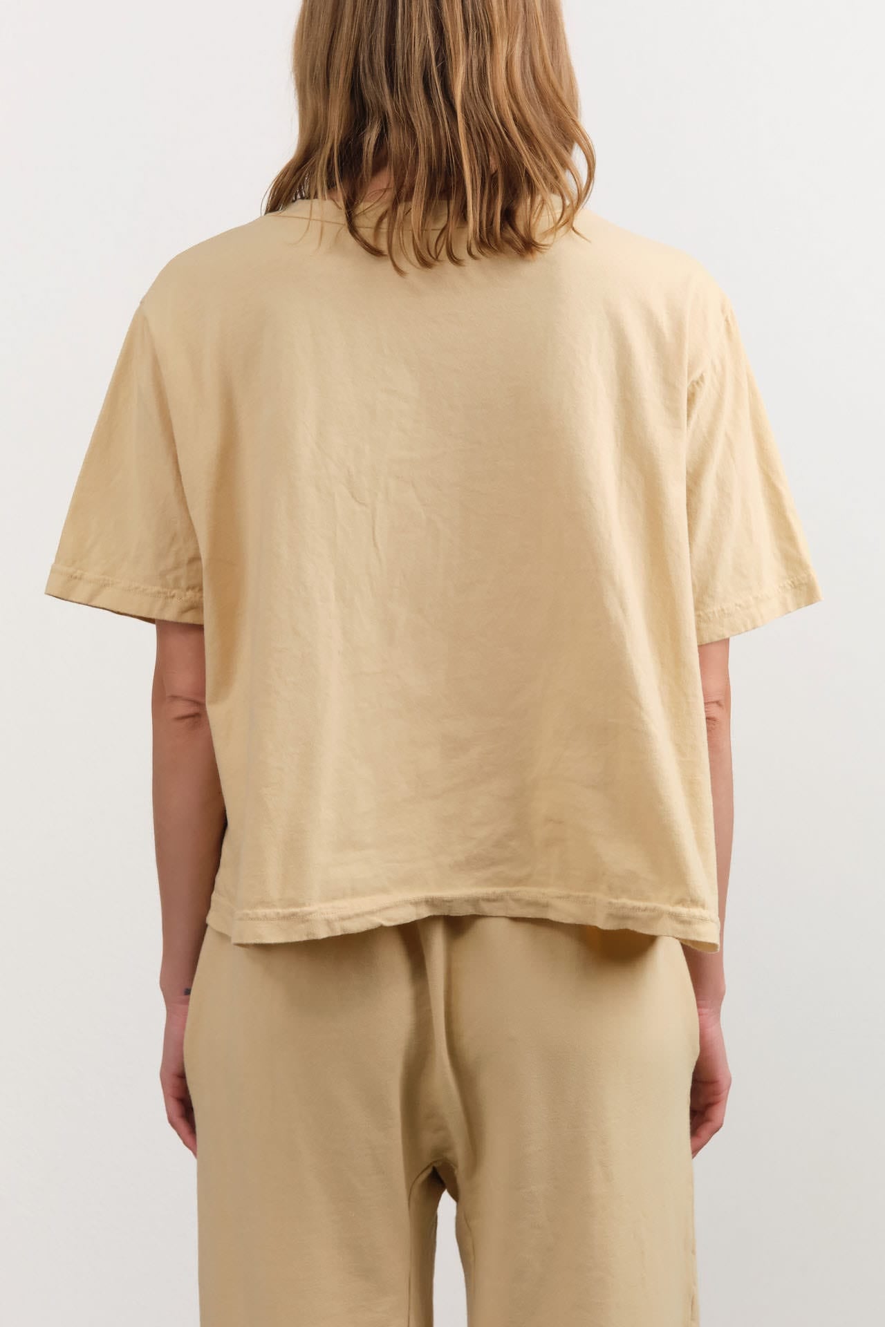 Wol Hide Apparel Womens Tees Box Tee in Barley