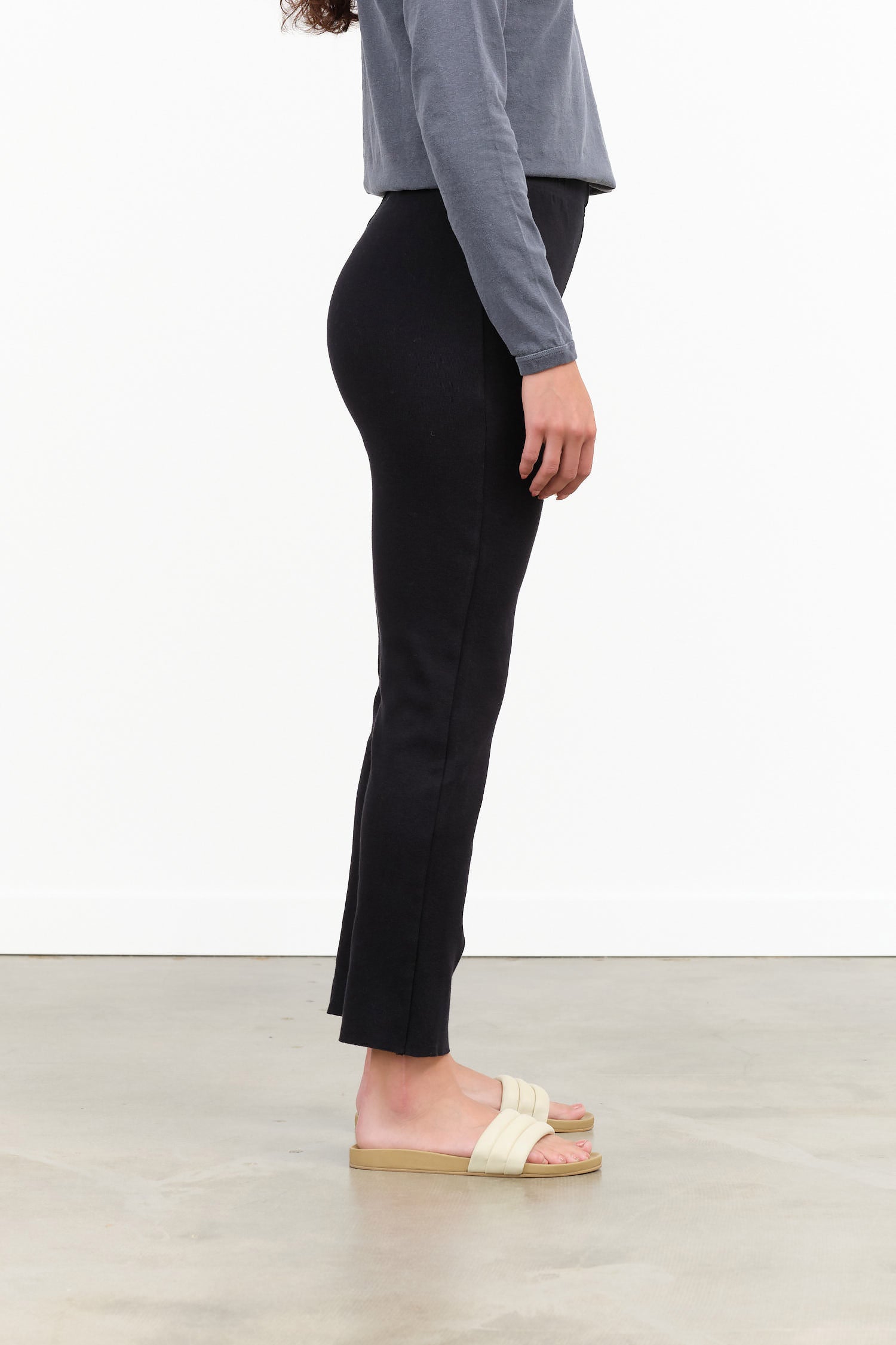 Wol Hide Designer Full Length Cotton Easy Legging in Black