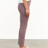 Wol Hide Designer Full Length Cotton Easy Legging in Mushroom Purple