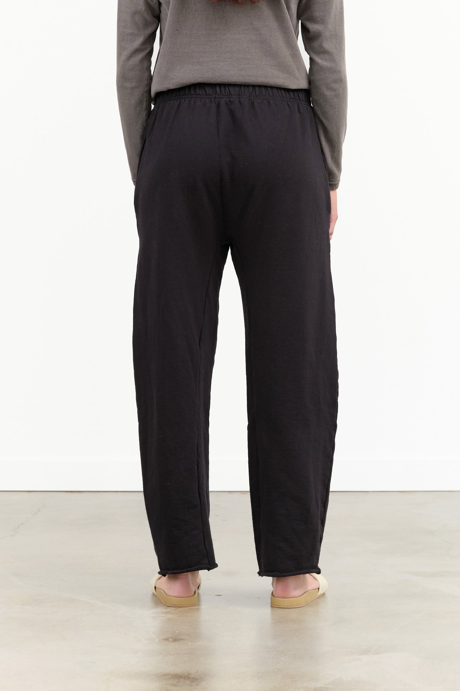 Warm Cotton Easy Sweat Pants in Black by Wol Hide Designer 