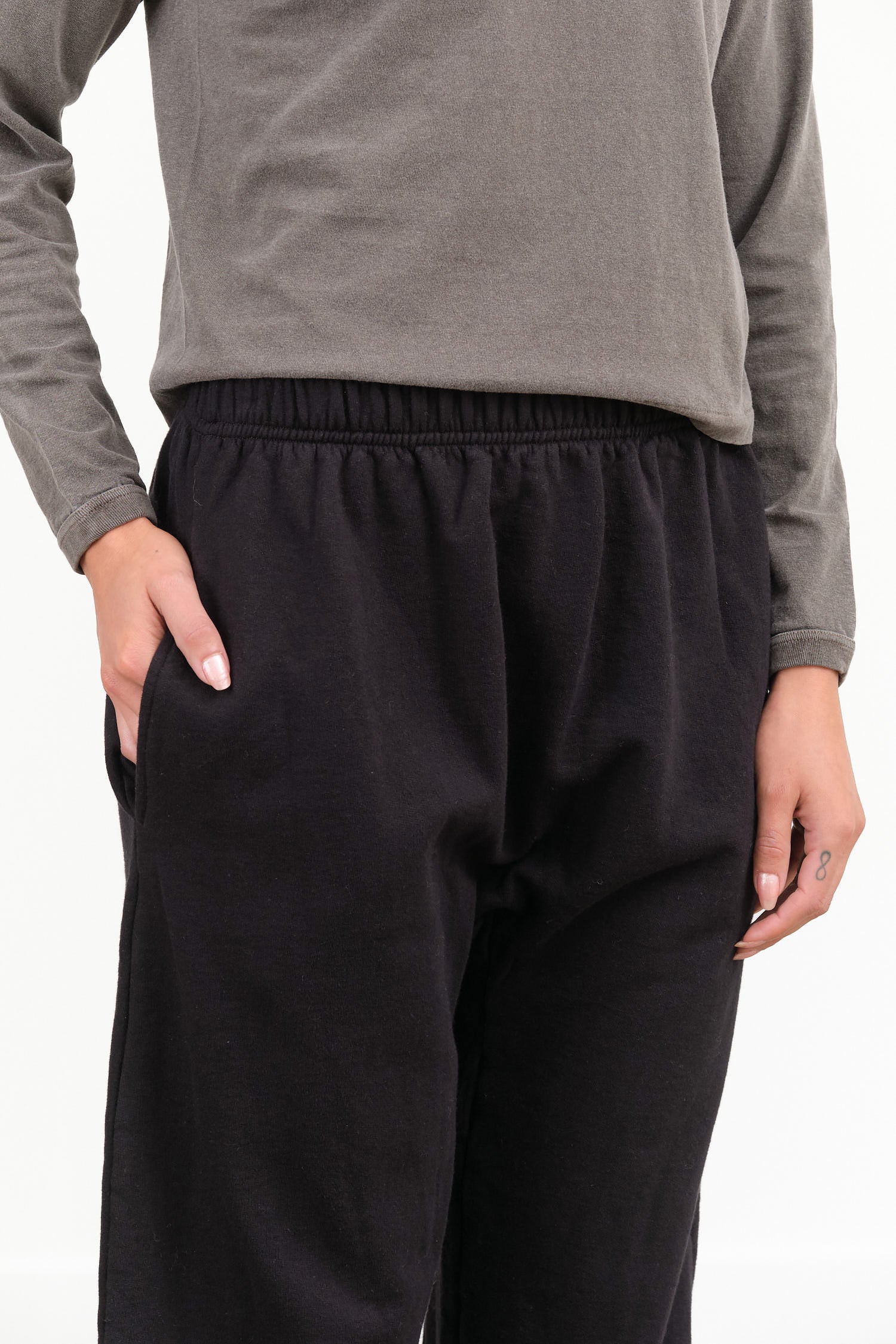 Black Easy Sweatpant by Wol Hide