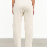 Warm Cottom Easy Sweat Pants in Natural White by Wol Hide Designer 