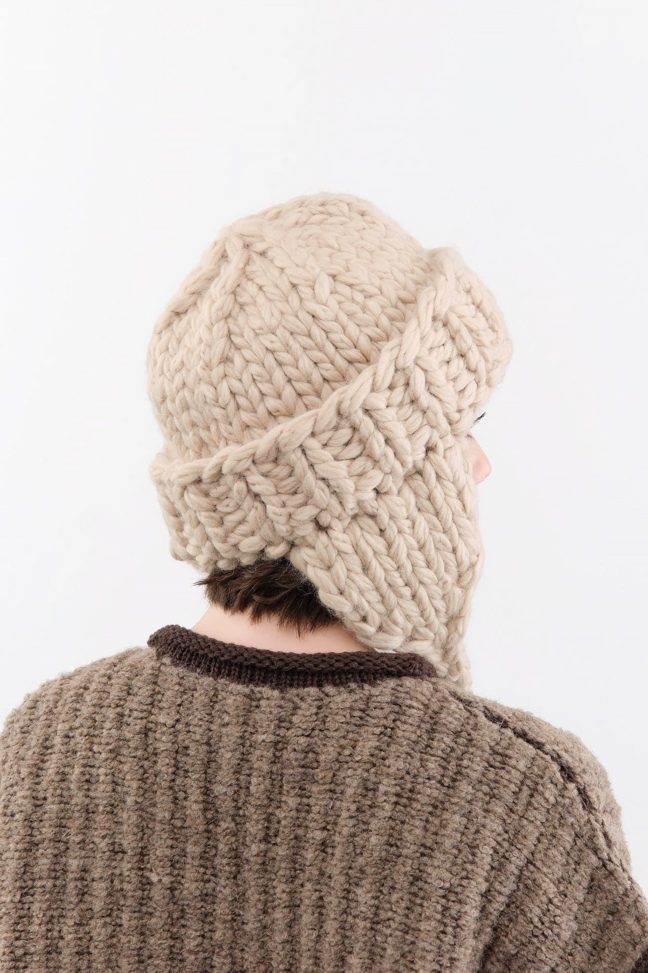 Wol Hide Accessories Hats Handknit Hat in Putty Putty / One Size