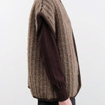 Wol Hide Apparel Womens Sweaters Knit Weave Vest in Loam