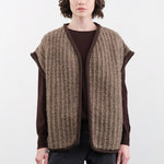 Wol Hide Apparel Womens Sweaters Knit Weave Vest in Loam