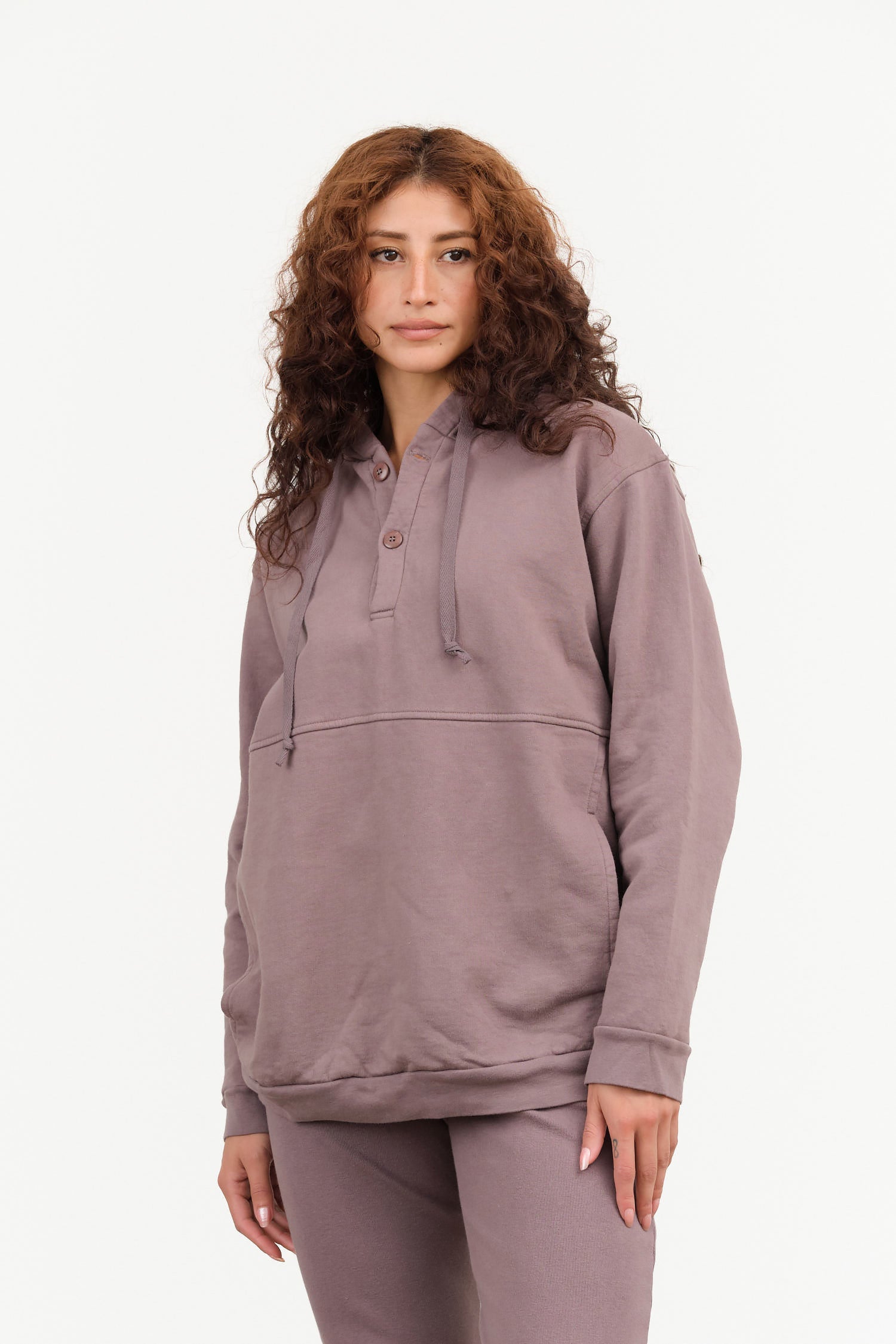 Wol Hide Popover Hoodie in Mushroom