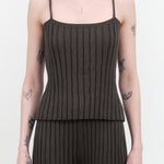 Rib Cami by Wol Hide in Washed Black